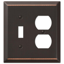 Amerelle 163TDDB Century Wallplate 1 Toggle/1 Duplex Aged Bronze