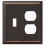 Amerelle 163TDDB Century Wallplate 1 Toggle/1 Duplex Aged Bronze 1