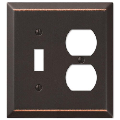 Amerelle 163TDDB Century Wallplate 1 Toggle/1 Duplex Aged Bronze