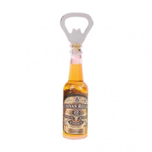 (Chivas yellow) Retro Magnetic Beer Bottle Opener Simulation Beer Bottle Drink Bottle Opener Refrigerator Sticker