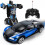 (Blue)Remote Control Transform Car Robot Toy 25-26 1