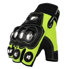 Motorcycle Gloves Half Finger Breathable Summer with Knuckle Protection for Men and Women XL Green