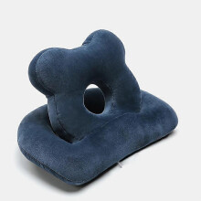 (Royal blue) Bear Head Nap Pillow Upgraded Office Nap Pillow Cartoon Hollow Nap Nap Pillow