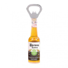 (Corona yellow) Retro Magnetic Beer Bottle Opener Simulation Beer Bottle Drink Bottle Opener Refrigerator Sticker