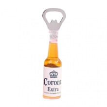 (Crown yellow) Retro Magnetic Beer Bottle Opener Simulation Beer Bottle Drink Bottle Opener Refrigerator Sticker