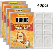 (40pcs)40pcs Hot Hands Hand Warmers HotHands Packs Warm Pocket Heat Outdoor PACK OF 10 PAIRS