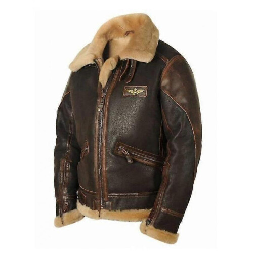 (S,male)Men's Collar Leather Biker Jacket 25-26