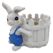 (A) Little Rabbit Creative Personality Outdoor Nordic Style Succulent Plant Flower Pot Resin Crafts Ornament