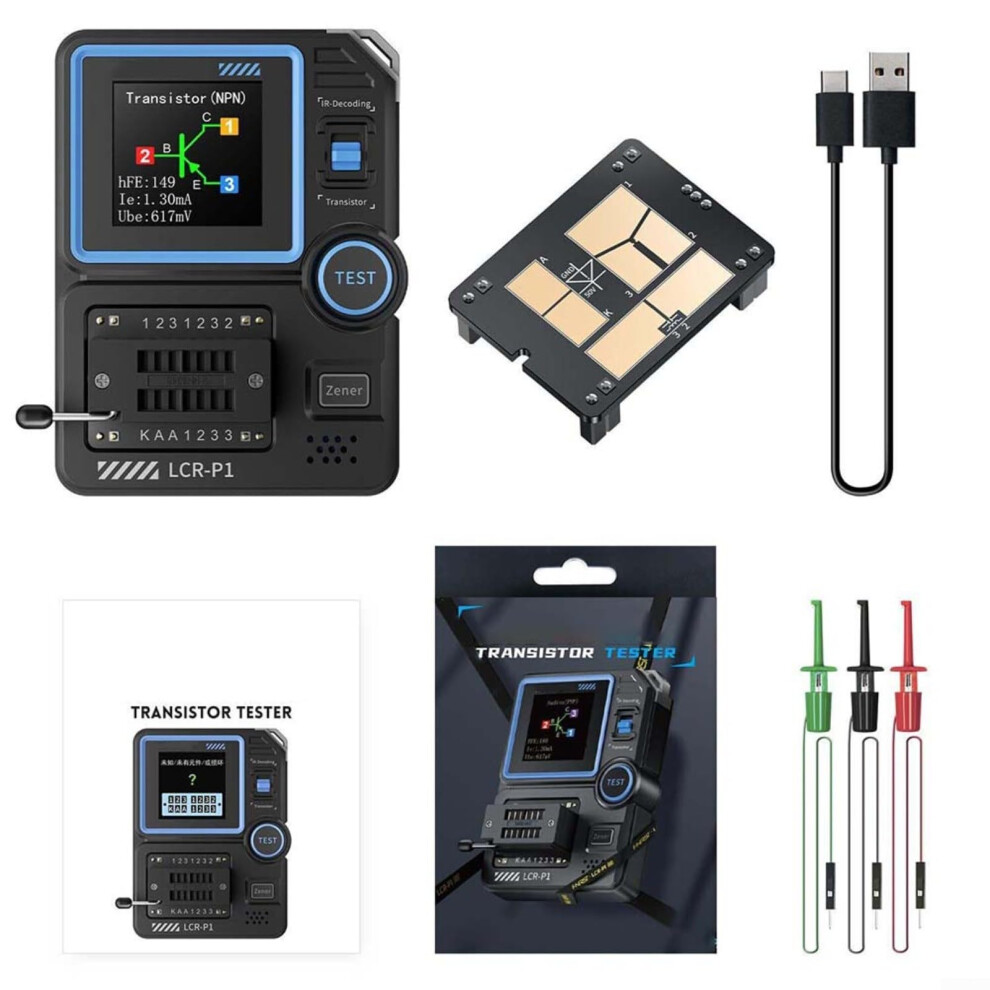 Transistor Multifunction Tester Lcrp1 Transistor Tester Diode Capacitance Meter Transistor Capacitor Tester Electronic Component Tester 9001264112974