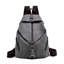 (gray) Backpack,Rucksack Women Fashion Backpack Anti-theft Canvas Backpack, Ladies Travel Bag School Bag Vintage Bag