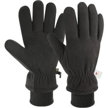 Gants d'hiver tricotés, paume en cuir de cerf véritable, enveloppe imperméable et coupe-vent, isolation thermique 3M Thinsulate.