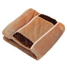 (Khaki) Usb Heated Blanket Flannel Heated Foot Warmer Office Lunch Break Shavel Electric Blanket