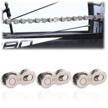 3 Paar Fahrrad Missing Link, 11-Fach-Kette,Fahrrad Kettenverschluss Glied, Fahrrad Kettenschloss Schnelles An- und Abbauen, Silber Stahl Bike Chain Li