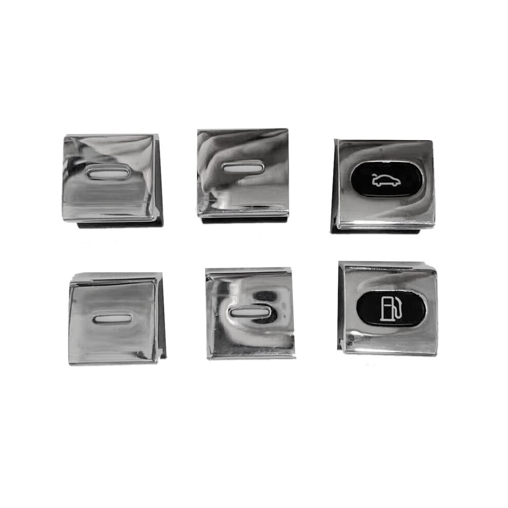 1Set Car Window Switch Button Gas Door Switch Trim Cover For Bentley Continental Gt 2004-2017 Power Window Lifter Chrome 6132295000701