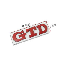 (red) 3D Metal Sticker GTD Front Grille Emblem Rear Trunk Stickers For GTD Golf 2 4 5 6 7 R MK2 MK3 MK4 Car Accessories New Arrival