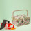 Large sewing basket handle, Vintage sewing basket, Thread needle storage box For storing sewing tools C 5