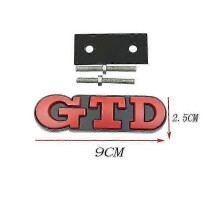 (brown) 3D Metal Sticker GTD Front Grille Emblem Rear Trunk Stickers For GTD Golf 2 4 5 6 7 R MK2 MK3 MK4 Car Accessories New Arrival