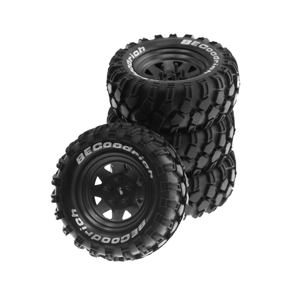 Metal 1.9Inch Beadlock Wheel Tires For 1:10 Rc Crawler Car Axial Scx10 90046 Trx4 Redcat Gen8, Black 4711342693350