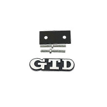 (tan) 3D Metal Sticker GTD Front Grille Emblem Rear Trunk Stickers For GTD Golf 2 4 5 6 7 R MK2 MK3 MK4 Car Accessories New Arrival