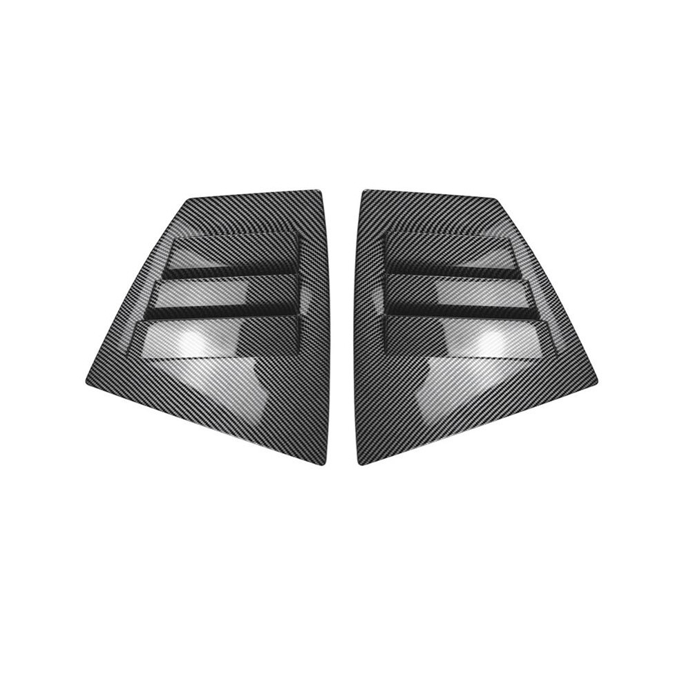 Car Rear Triangular Window Louvers Shutters Blinds Cover Trim For Subaru Wrx Sti Va 2014-2021 Carbon Fiber 4711137803087