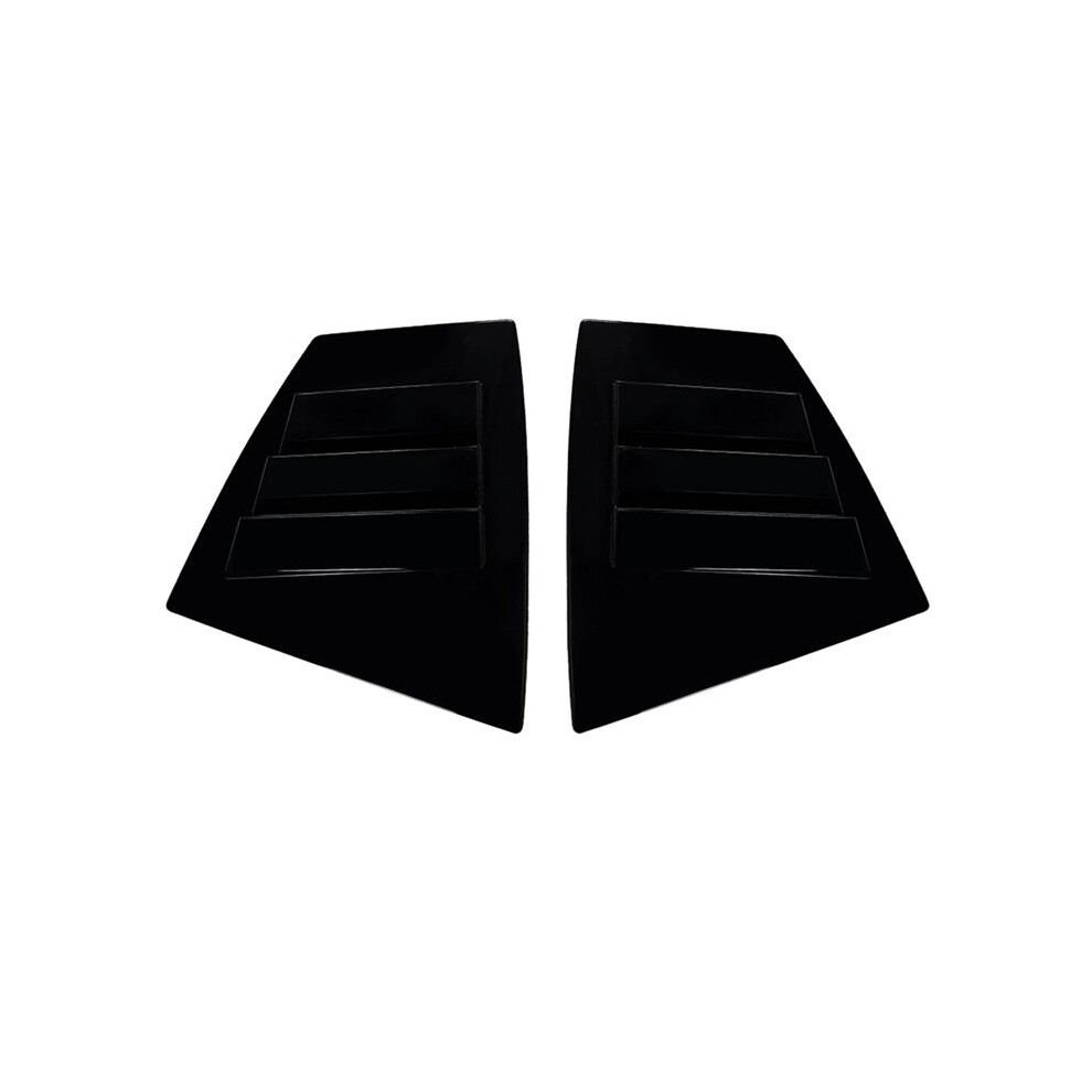 Car Rear Triangular Window Louvers Shutters Blinds Cover Trim For Subaru Wrx Sti Va 2014-2021 Glossy Black 4713447705419
