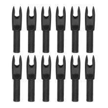 Archery Arrow Cams 4.2 mm, Pack of 12 Plastic Insert Arrow Cams Replacement Arrow Shafts for Hunting Shooting Compound Recurve Bow, Black