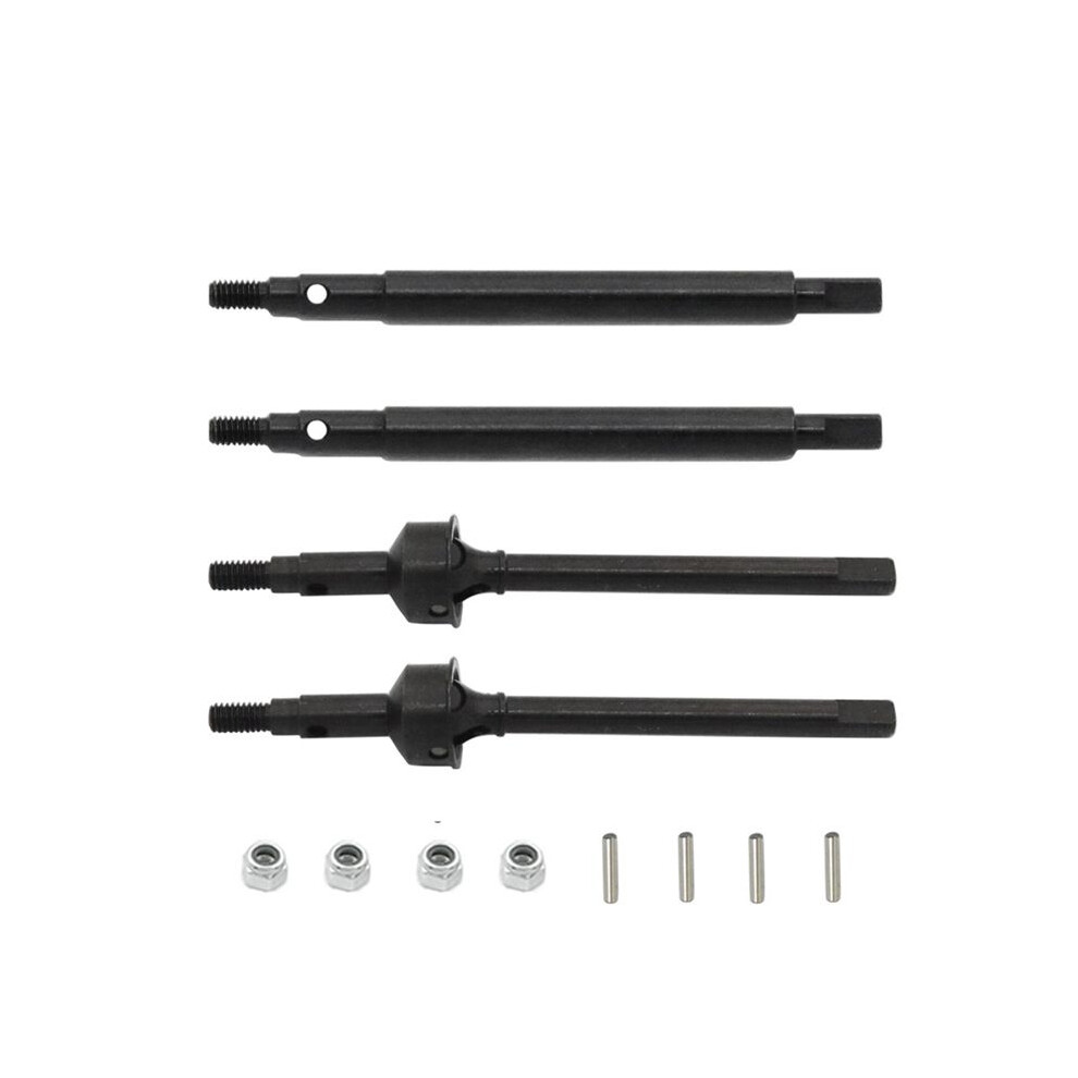 Metal Front And Rear Drive Shaft Cvd Driveshaft For Traxxas Trx4m Trx-4M 1/18 Rc Crawler Car Upgrade Parts, Black 4713309408281
