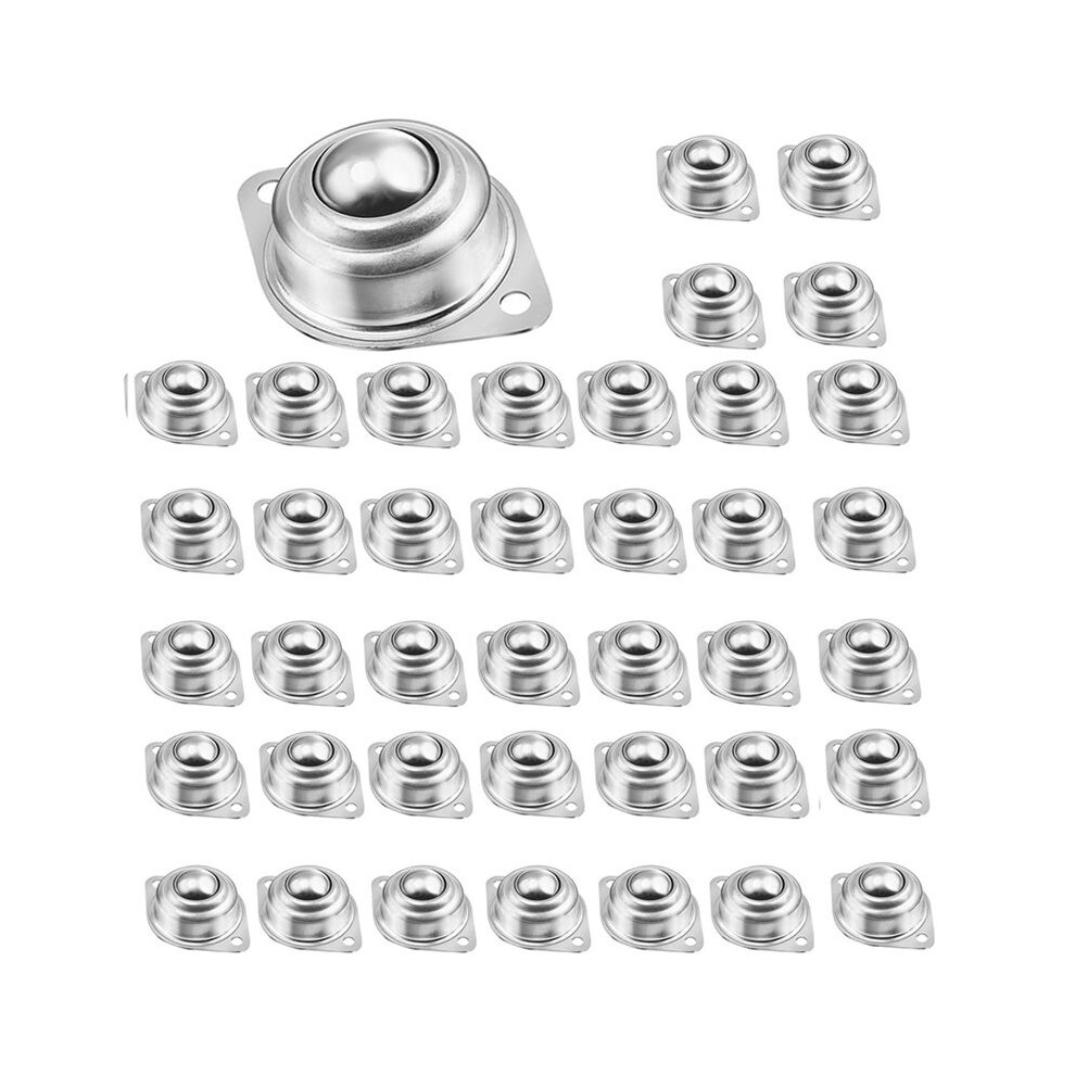 40Pcs 1In Roller Ball Transfer Bearing,Carbon Steel Round Ball Transfer Unit,360Âº Rotation Universal Ball Casters 400Lbs 6132468372963
