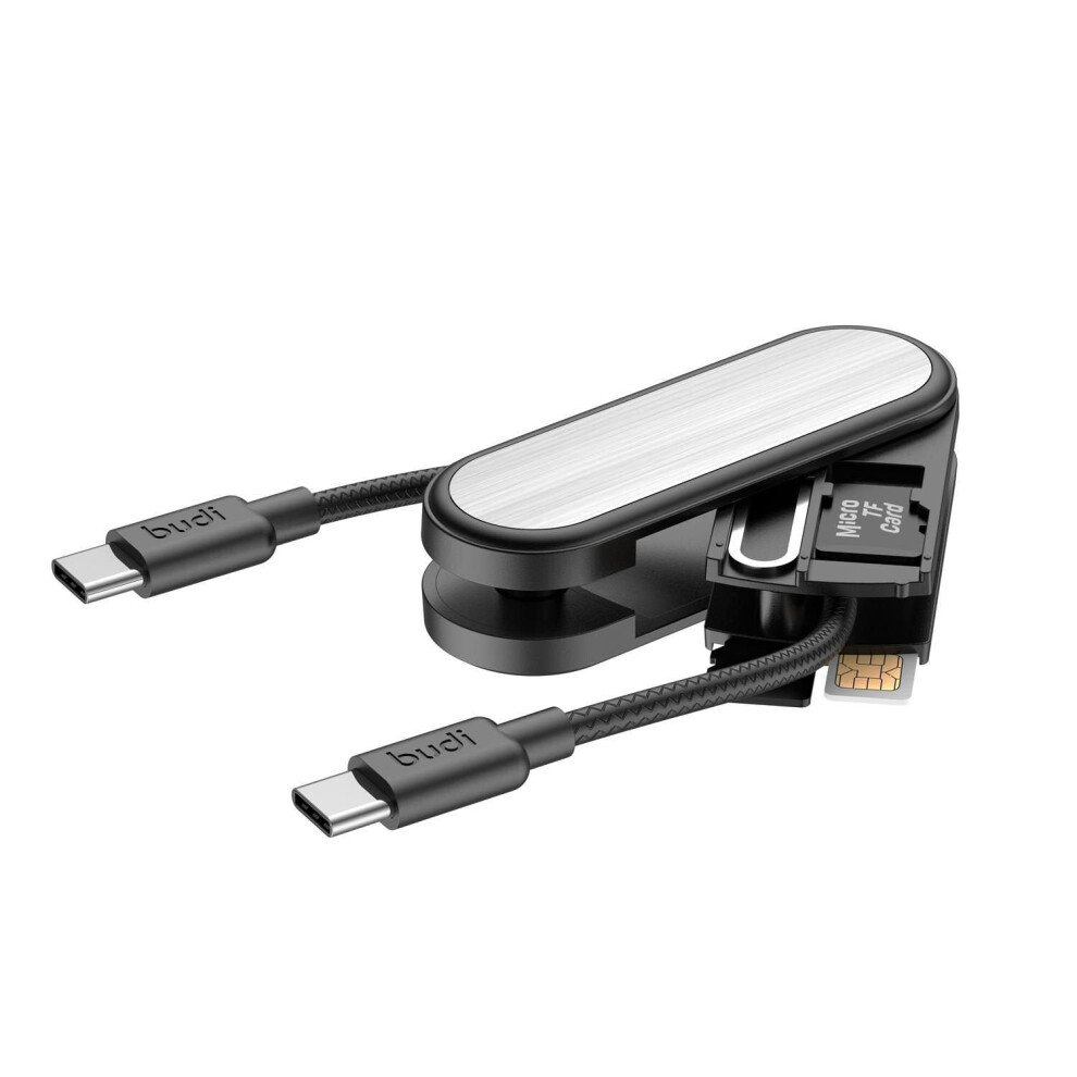 Budi Type-C To Type-C Charge / Sync Cable Portable Keychain 65W 6977244000827