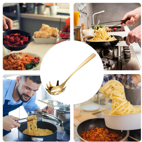 Noodle spoon with teeth, spaghetti server, kitchen utensils 2