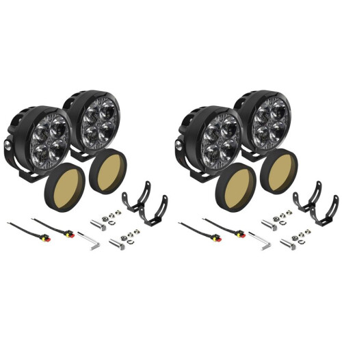 2Conjunto 3 Polegadas 90W LED Pods  com Tampas Âmbar, Luz de Neblina Pods LED Light Bar Offroad Driving Lights, Spot Flood Combo Light