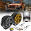 2Conjunto 3 Polegadas 90W LED Pods  com Tampas Âmbar, Luz de Neblina Pods LED Light Bar Offroad Driving Lights, Spot Flood Combo Light 5