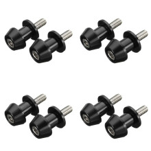 8Pcs M6 X1.5 Motorcycle Cnc Swing Arm Sliders Spools Stand Screw for Fz01 Fz03 Fz09 Fz10 Yzf R1 R3 R6(Black)