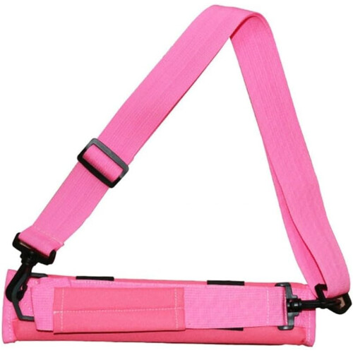 Practical, adjustable mini crossbody bag, specially designed for golf enthusiasts in pink. 2