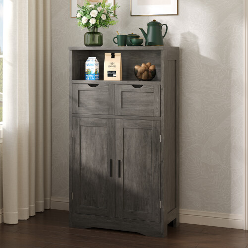 Living And Home Wooden Sideboard Storage Cabinet 1