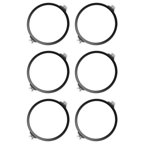 6X Motocicletas de Suporte de Montagem Do Farol Redondo de Alumínio Preto Universal de 5,75 Polegadas