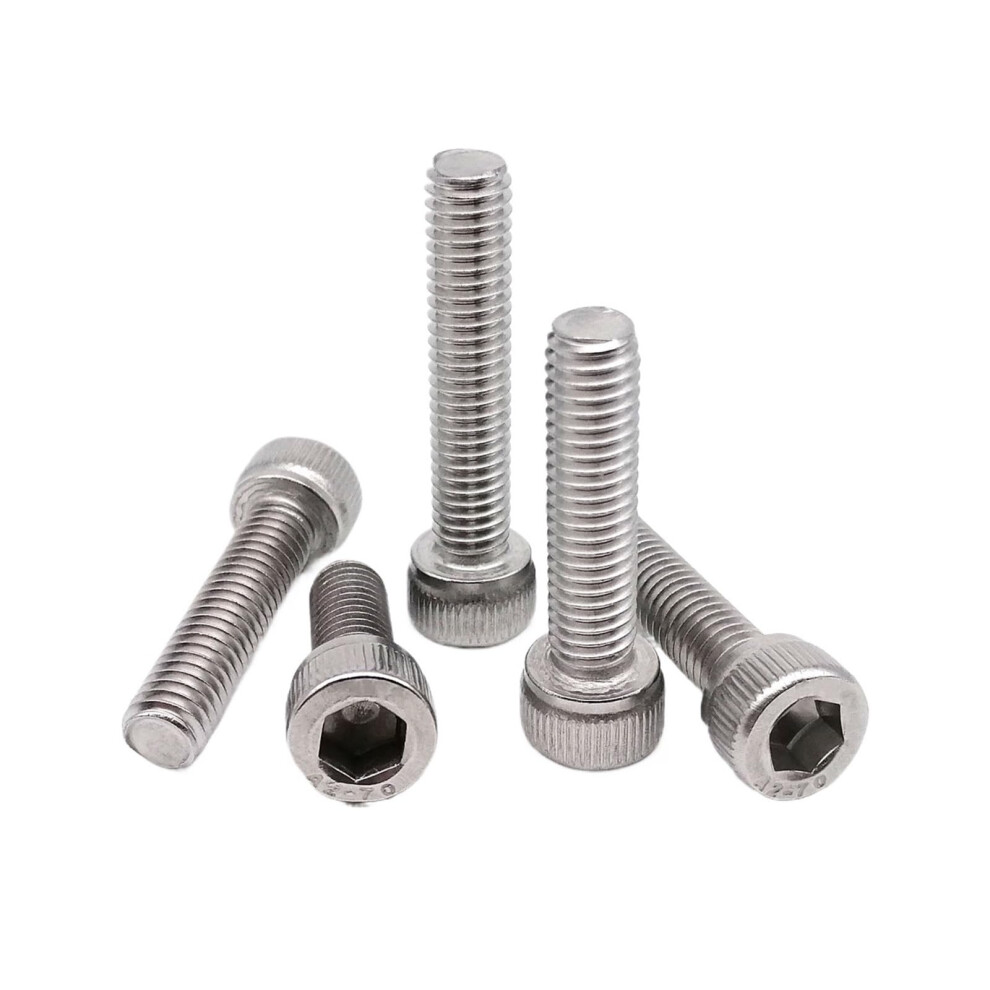 10/50Pcs M3 M4 M5 M6 M8 304 A270 Stainless Steel Din912 Hexagon Hex Socket Cap Allen Head Bolt Screw Length 4100Mm (45Mm, M3 50Pcs) 45Mm M3 50Pcs 9119770819130
