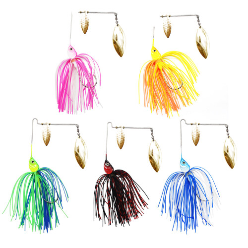 Micro-King Spinnerbait, Εντυπωσιακό Δόλωμα, Σκληρό Μεταλλικό Κεφάλι Ψαριού με Έξτρα Μεγάλα
