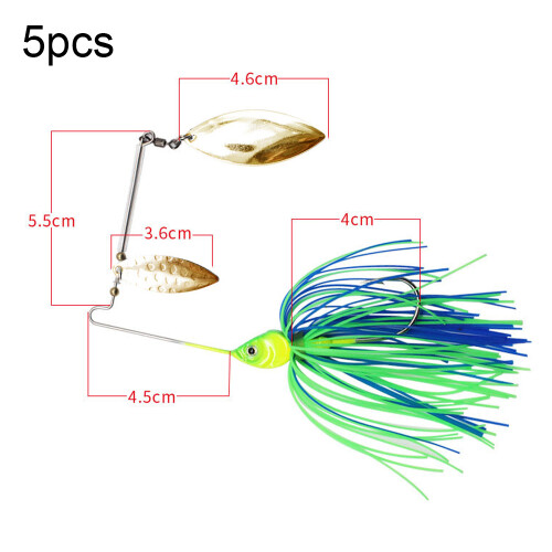 Micro-King Spinnerbait, Εντυπωσιακό Δόλωμα, Σκληρό Μεταλλικό Κεφάλι Ψαριού με Έξτρα Μεγάλα 1