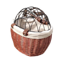 Bicycles Rattan Storage Basket Woven Storage Basket Adult Bicycle Woven Storage Basket with Lid Woven Bike Pet Basket brown