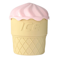 Silicone Ice Cream Shape Container Wine Bucket with Lid-Pink
