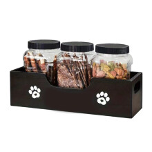 Moderne hondenvoerdispenser voor katten, gemaakt van-Zwart