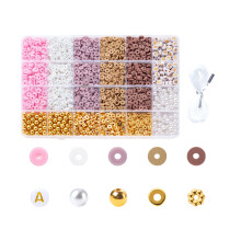 Ronde spacer kralen DIY kralen set-Bruin systeem Bruin s