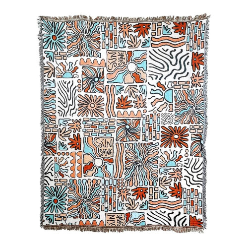 Κουβέρτα Boho από βαμβάκι, πολυεστέρα, μαλακή, αναπνεύσιμη φανέλα, διακοσμητική