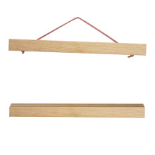 artissimo, PE6351PL Magnetic Poster Rail for Pictures DIN A2 Portrait or Poster 50 x 70 cm Width 50 cm Oak Wood Poster Holder Poster Hanger