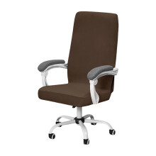 Adjustable Silver Foxes Velvets Office Chair Slipcovers-coffee