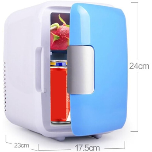 4L Mini Fridge with Cooling and Heating Function AC  DC Power (Blue) 1