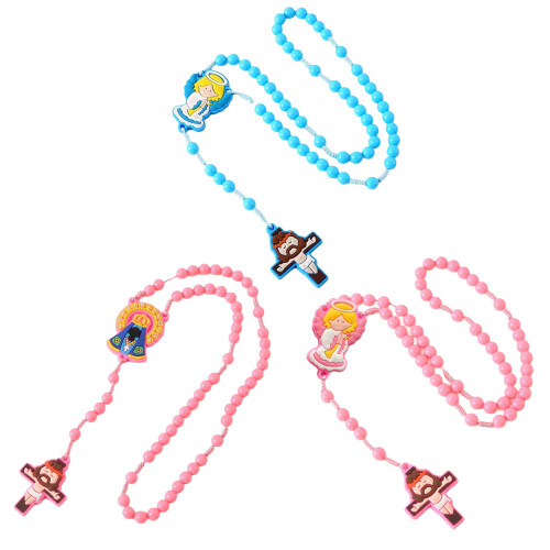 Collier chapelet multifonctionnel pour enfants, 2-Ange Bleu 1