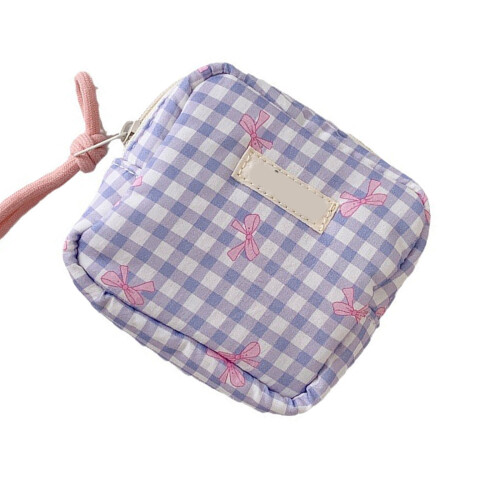Sac de maquillage de conception carrée, organisateurs de-Violet