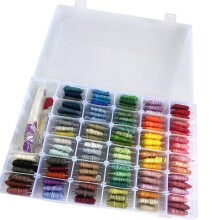 1 doos borduurgarensets met opbergdoos voor-100 kleuren